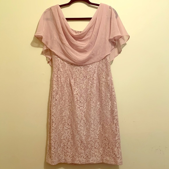 JHoward Blush Pink Sparkly Floral Dress | Size 8 - Picture 1 of 8